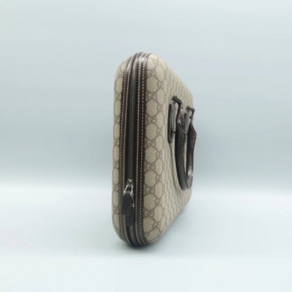 100%  Authentic GUCCI Brown Monogram Canvas Tote Bag - Picture 4 of 11